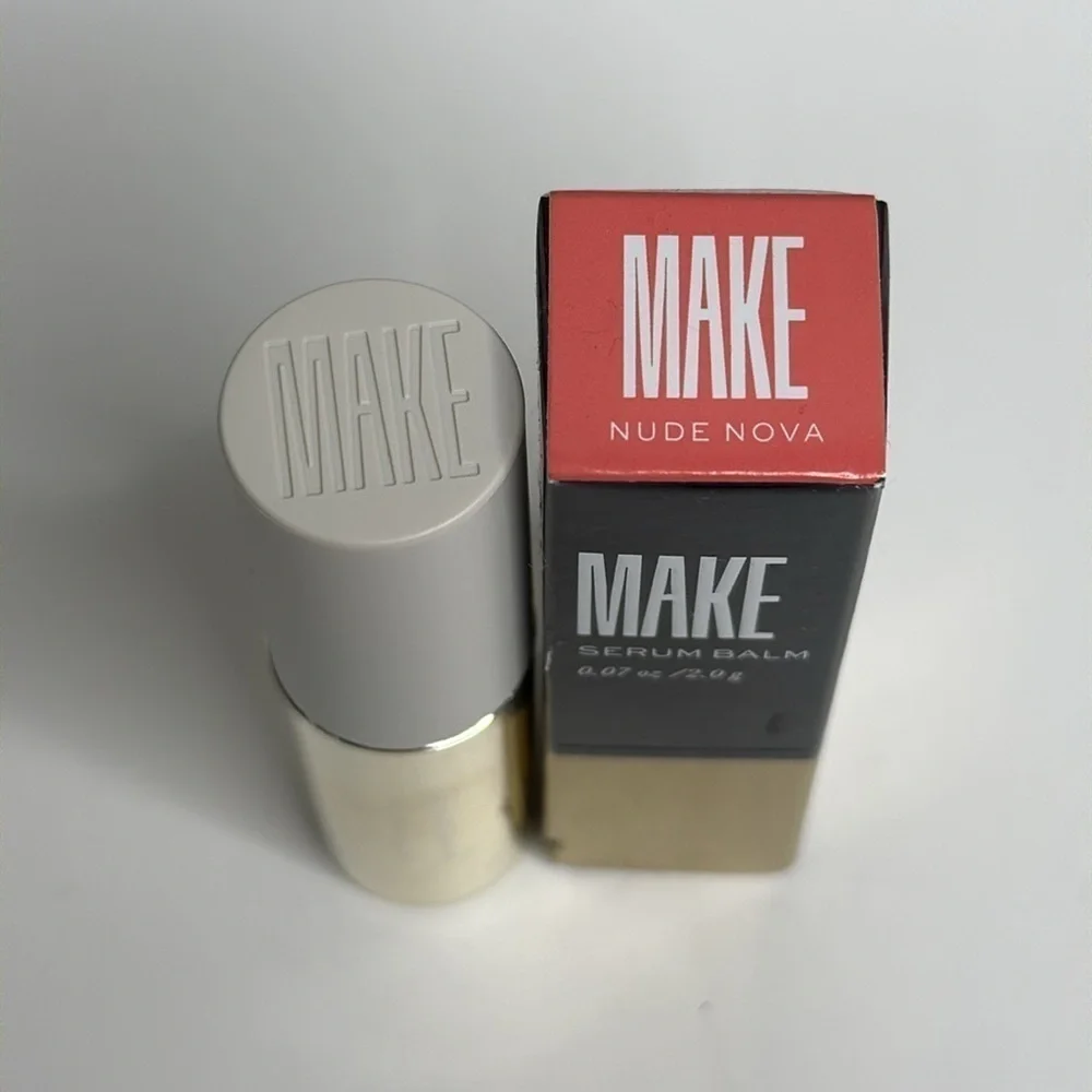 Make Beauty Serum Balm Hydrating Lip Treatment Nude Nova NWT Full Size
